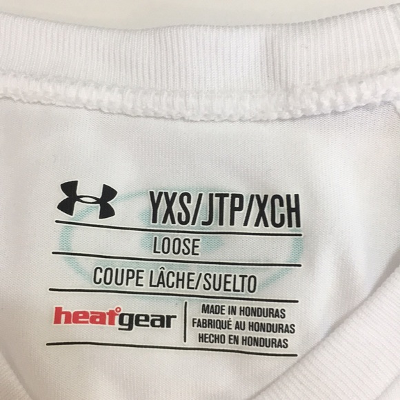 ♦️NWT Under Armour Tee , Heat Gear,Girls YXS - Picture 4 of 4